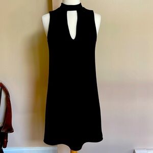 NWT Aqua XS sleeveless black tweed dress cocktail /wedding guest